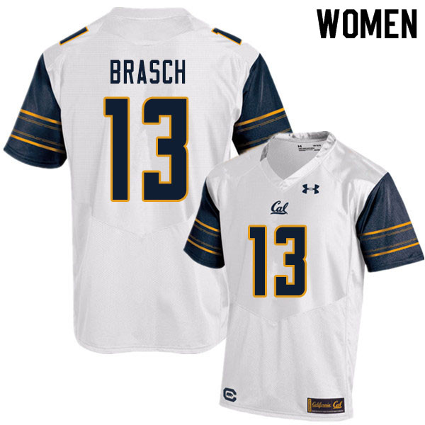 Women #13 Spencer Brasch Cal Bears UA College Football Jerseys Sale-White